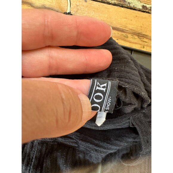 NCLook Womens Black High-Waisted Shorts Button Large Lightweight Fabric - Picture 5 of 9